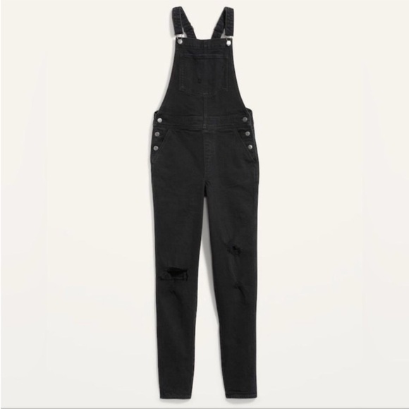 NWT! Black O.G. Straight Black Ripped Jean Overalls  - Multiple💛💎 - Picture 6 of 13